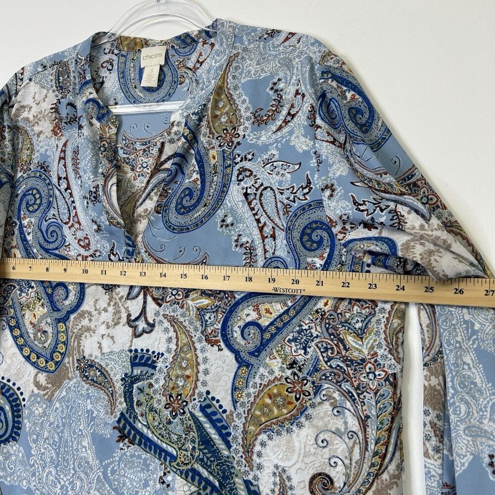 Chicos Paisley Tunic Top Women’s Size 3 US XL - Picture 6 of 8